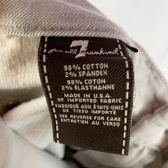 7 for all mankind gray bleach skinny jeans - Picture 5 of 8